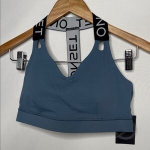 NWT Onset scoop T back blue sports bra sz Medium